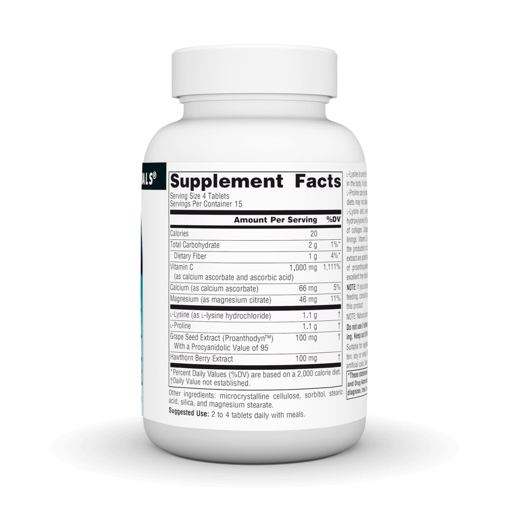 Source Naturals L-Proline & L-Lysine 550mg - 60 Tablets - image 3