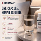Kirkman Zinc 20 mg Hypoallergenic Mineral Supplement - 250 Vegetarian Capsules - image 6