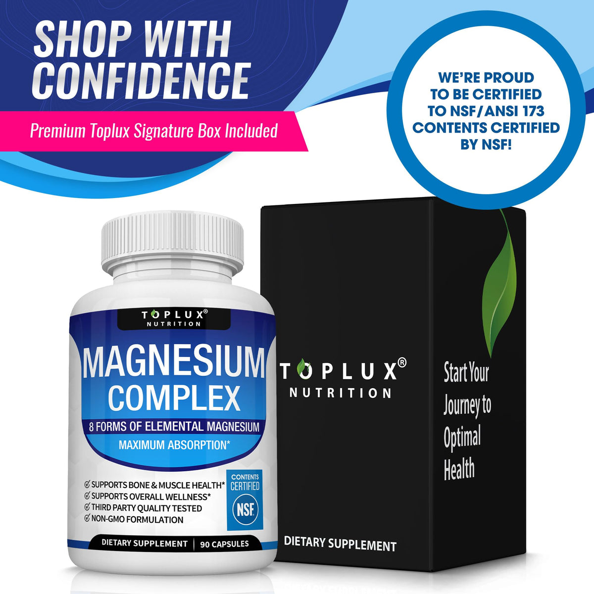 Toplux Magnesium Complex 8 Forms - 90 Capsules - image 4