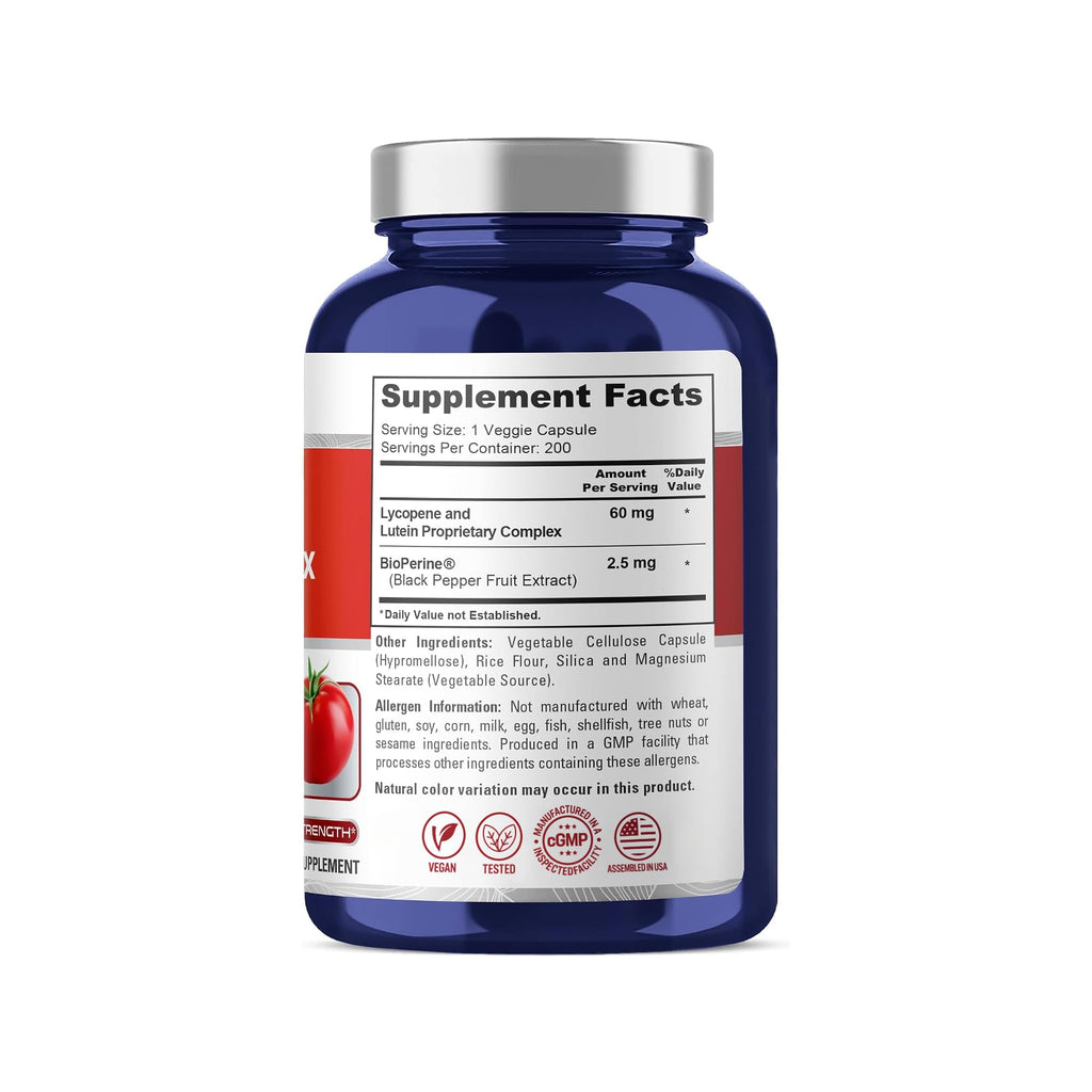 NusaPure Lycopene & Lutein Complex 60mg - 200 Vegetarian Capsules - image 3