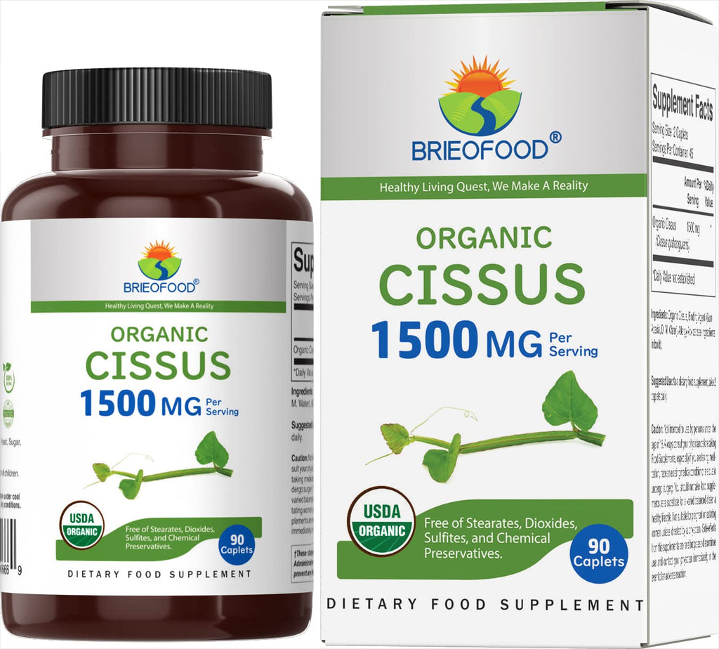 Brieofood Organic Cissus Quadrangularis 1500mg - 90 Tablets