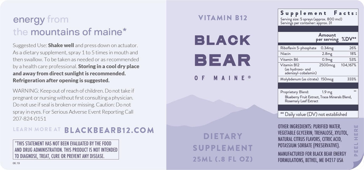 Holistic Health Black Bear Energy Spray B12 - 0.85 FL oz - image 4