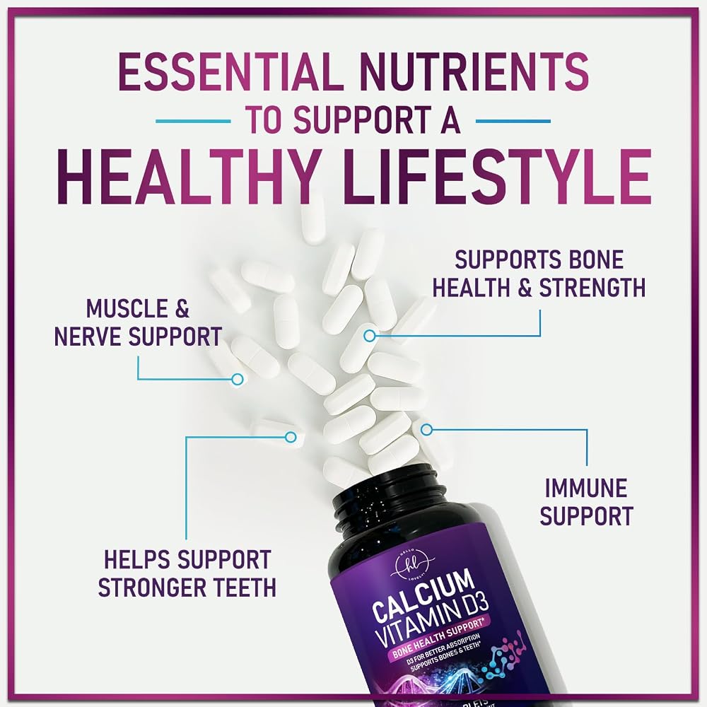 Hello Lovely! Calcium 1200 mg per Serving with Vitamin D3 - Bone