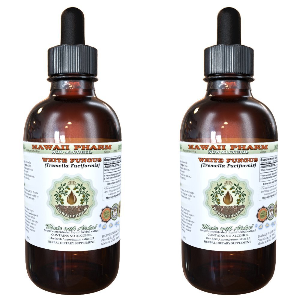 Hawaii Pharm White Fungus (Tremella fuciformis) Mushroom Alcohol-Free