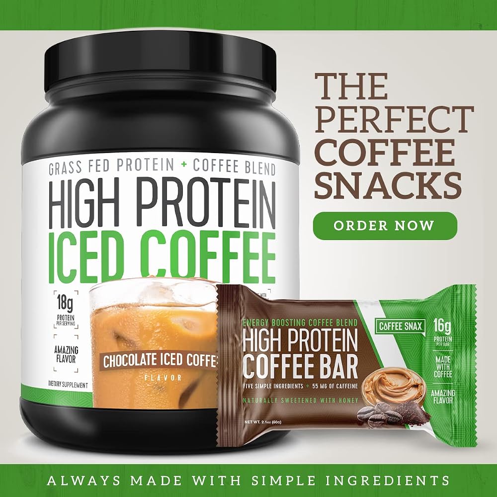 Coffee Snax Protein Coffee Energy Bar Peanut Butter - 12 Count - image 2
