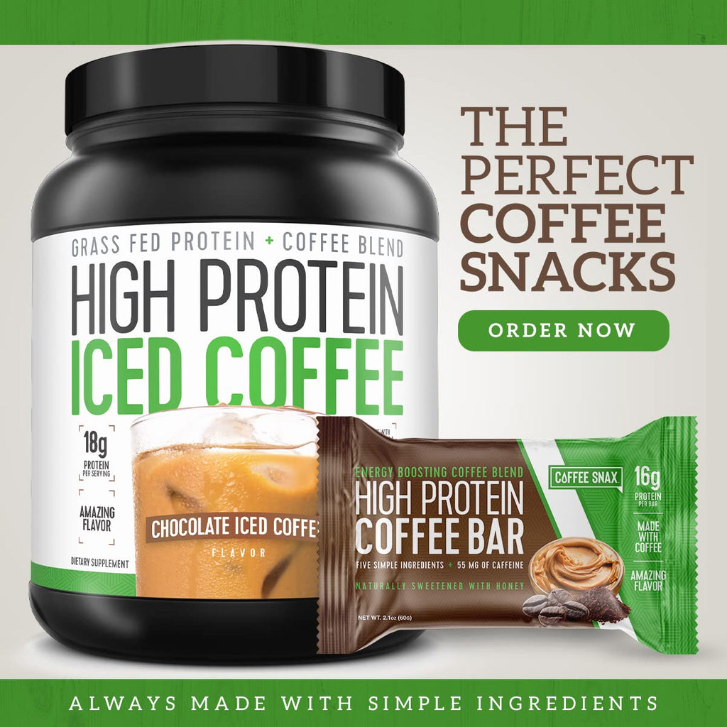 Coffee Snax Protein Coffee Energy Bar Peanut Butter - 12 Count - image 2