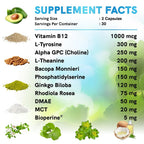 MedChoice 11-in-1 Nootropic Brain Supplement Non-Caffeinated - 240 Capsules - image 4