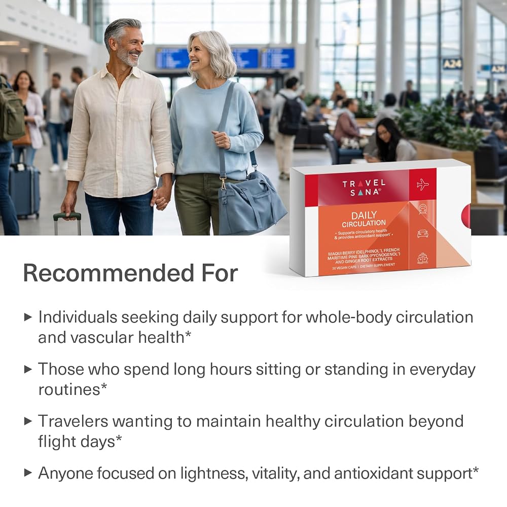 TRAVELSANA Daily Circulation Antioxidant Supplement - 30 Capsules - image 7