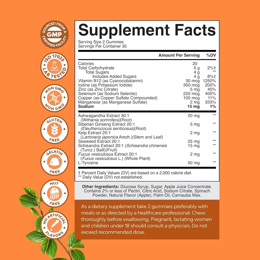 Natures Craft Vegan Thyroid Support Gummies