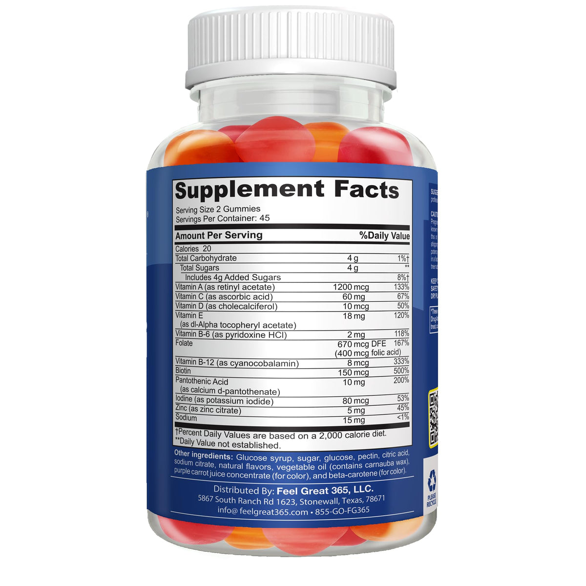 The Feel Great Vitamin Company Men's Multivitamin Gummies - 90 Gummies - image 8