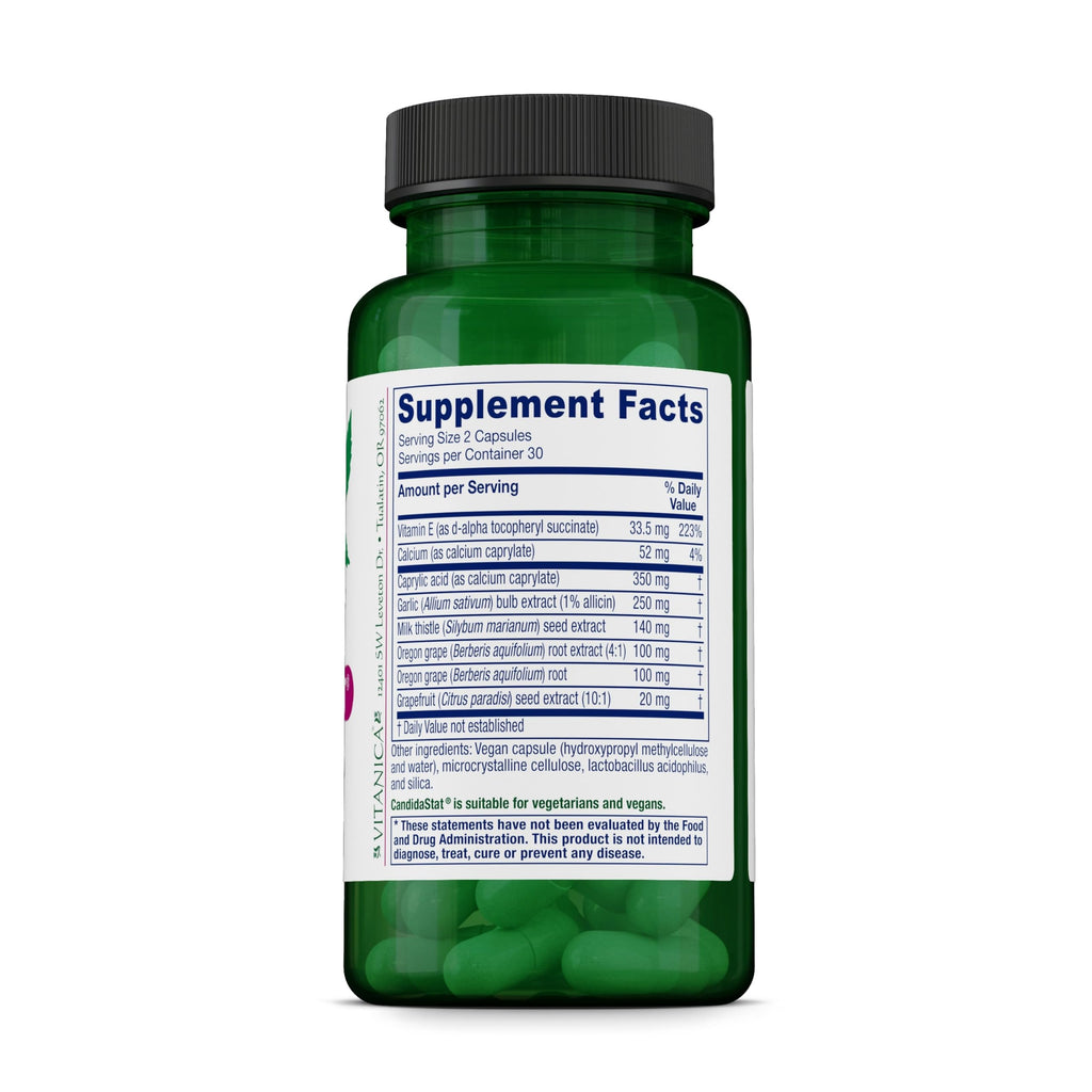 Vitanica CandidaStat, Detox Support with Caprylic Acid, Vegan