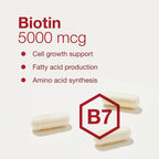 PROTOCOL FOR LIFE BALANCE Biotin 5,000 mcg Hair, Skin & Nails - image 4