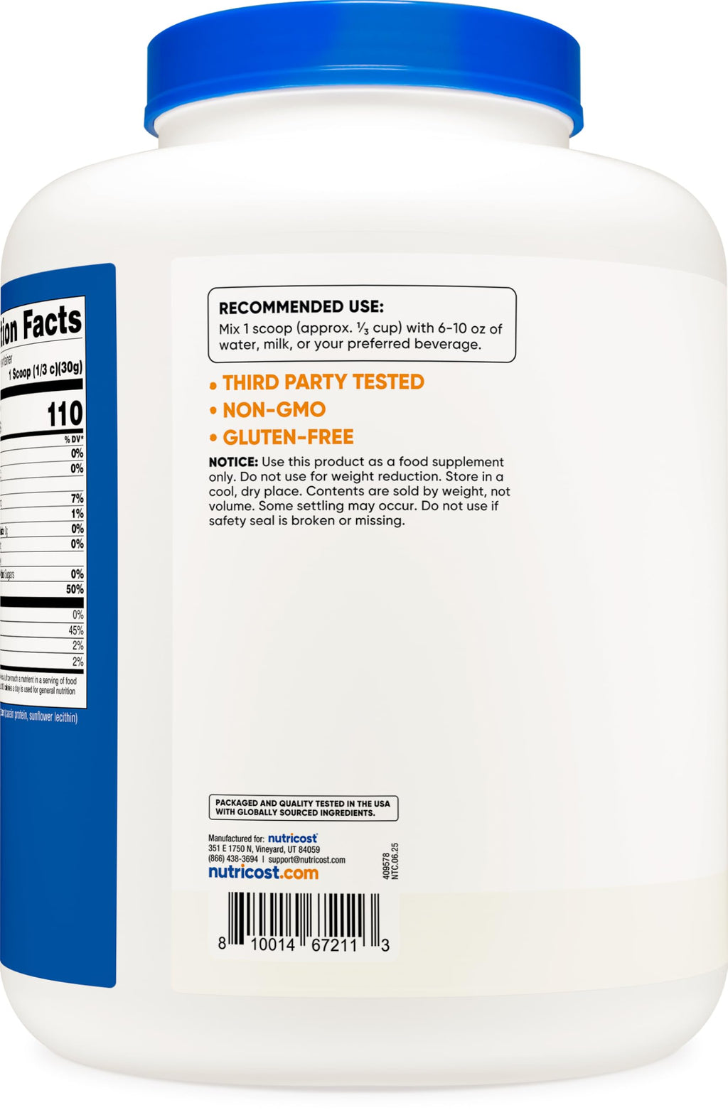 Nutricost Casein Protein Powder - 100% Micellar Casein