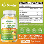 DIAOLAI Potassium Citrate 1200mg Gummies