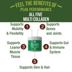 Peak Performance All 5 Multi-Collagen Protein Powder - 8.3 oz - image 2
