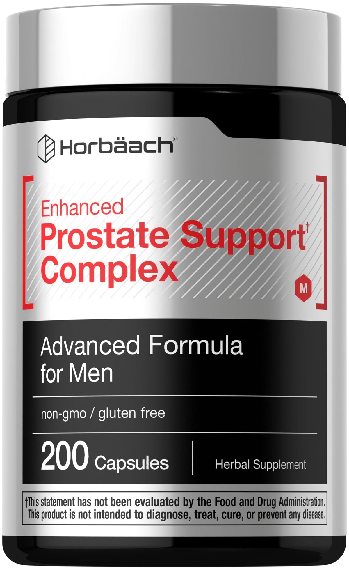 Horbäach Prostate Support Complex Herbal Supplement - 200 Capsules
