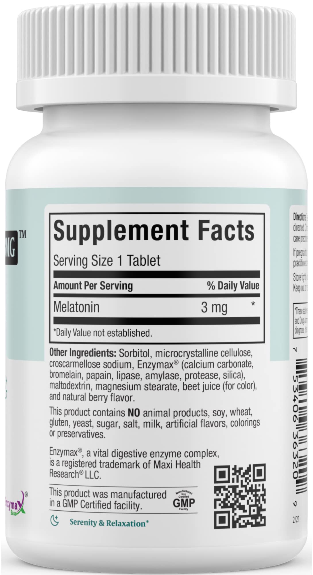 Maxi Health Chewable Melatonin 3mg Tablets - 100 Count - image 2