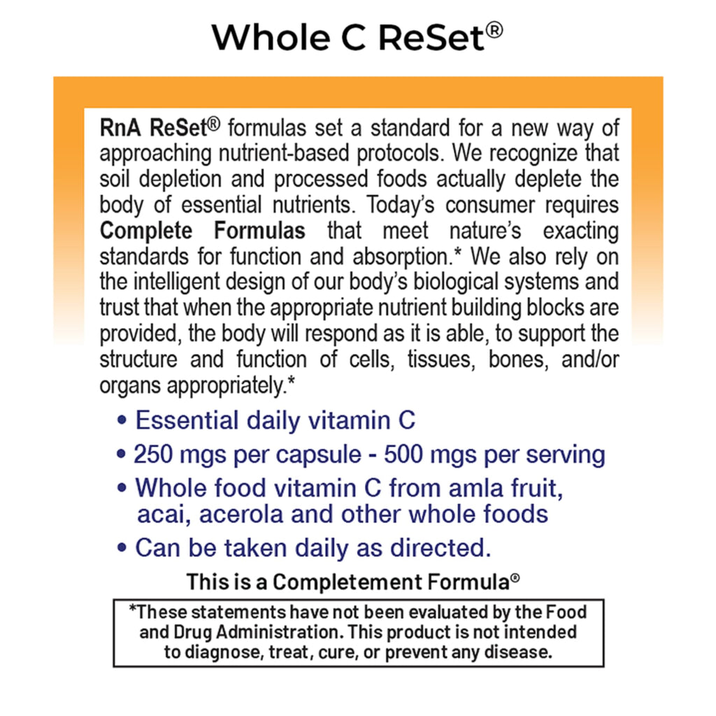 RnA ReSet Whole Food Vitamin C Supplement - 60 Capsules - image 3