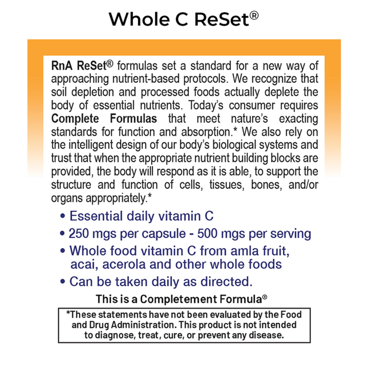 RnA ReSet Whole Food Vitamin C Supplement - 60 Capsules - image 3