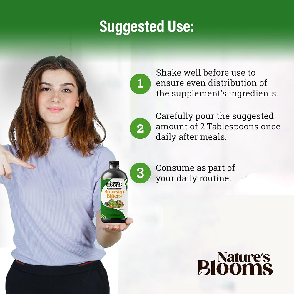 Nature's Blooms Soursop & Black Seed Bitters Bundle - 2 x 16 oz - image 6