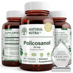 Natural Nutra Policosanol 20mg with Octacosanol - 60 Vegan Capsules