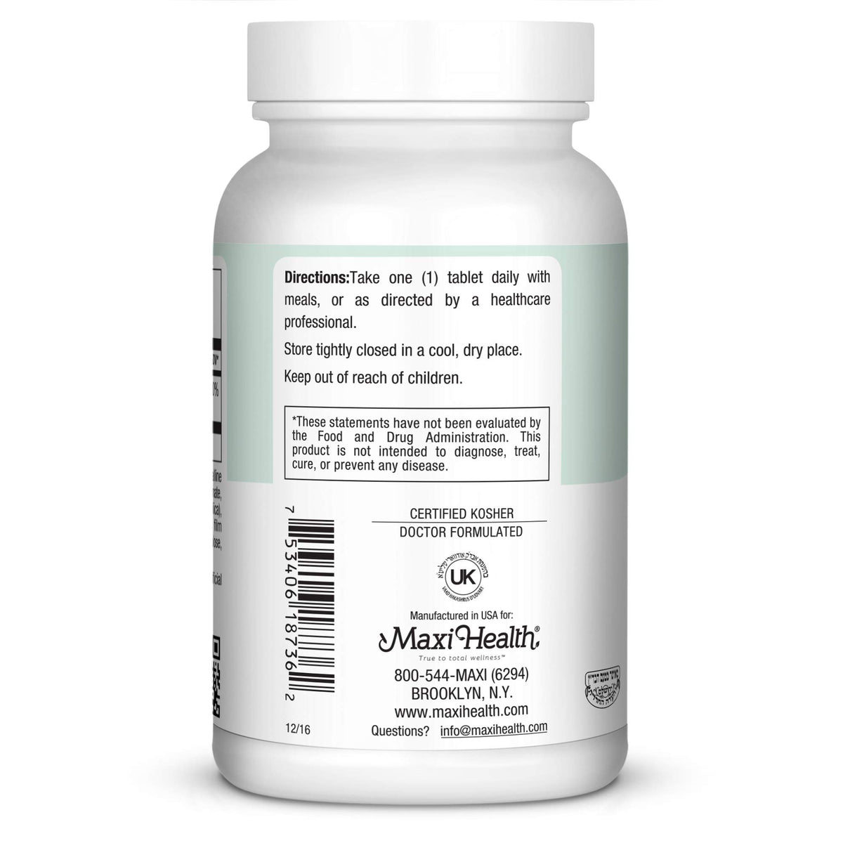 Maxi Health Vitamin D3 1000 IU - for Healthy Muscle Function