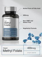 Horbäach Methyl Folate 400 mcg - 150 Vegetarian Capsules - image 4