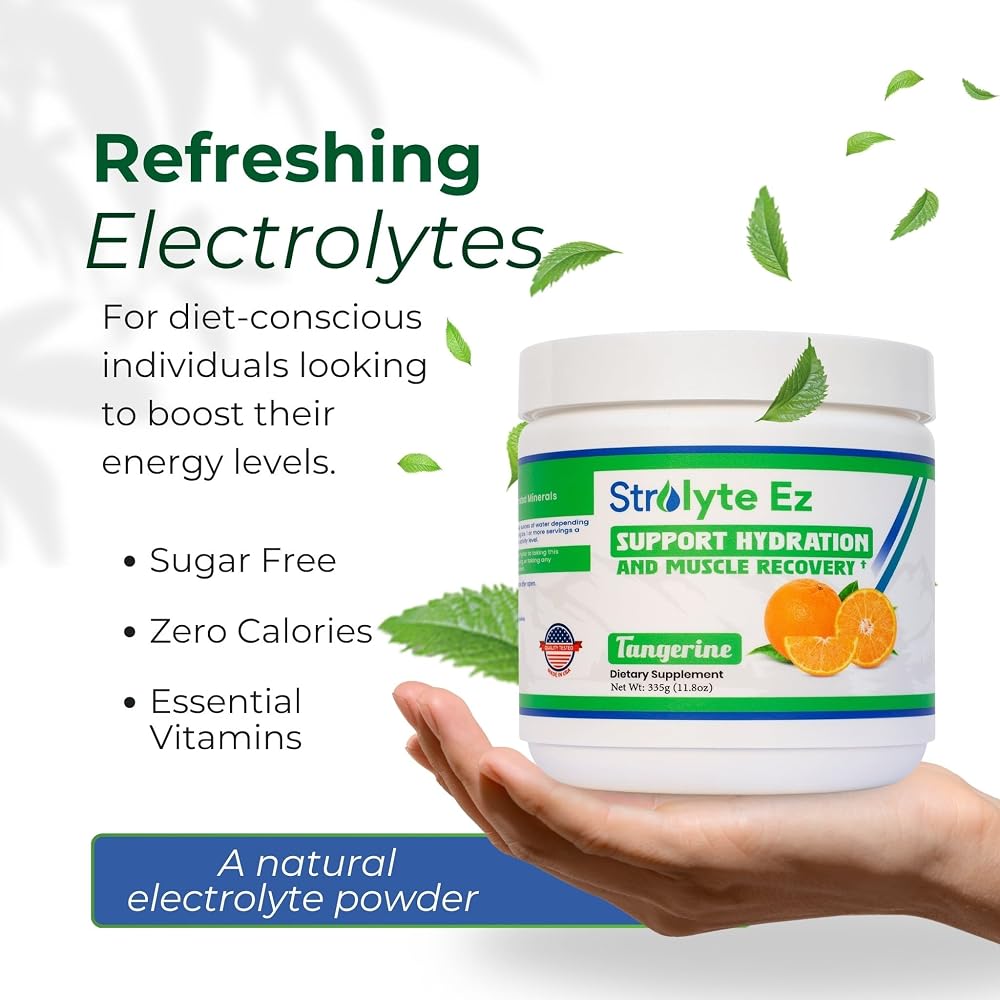 Strolyte Ez Keto Electrolytes Powder Tangerine - 11.8 oz - image 2