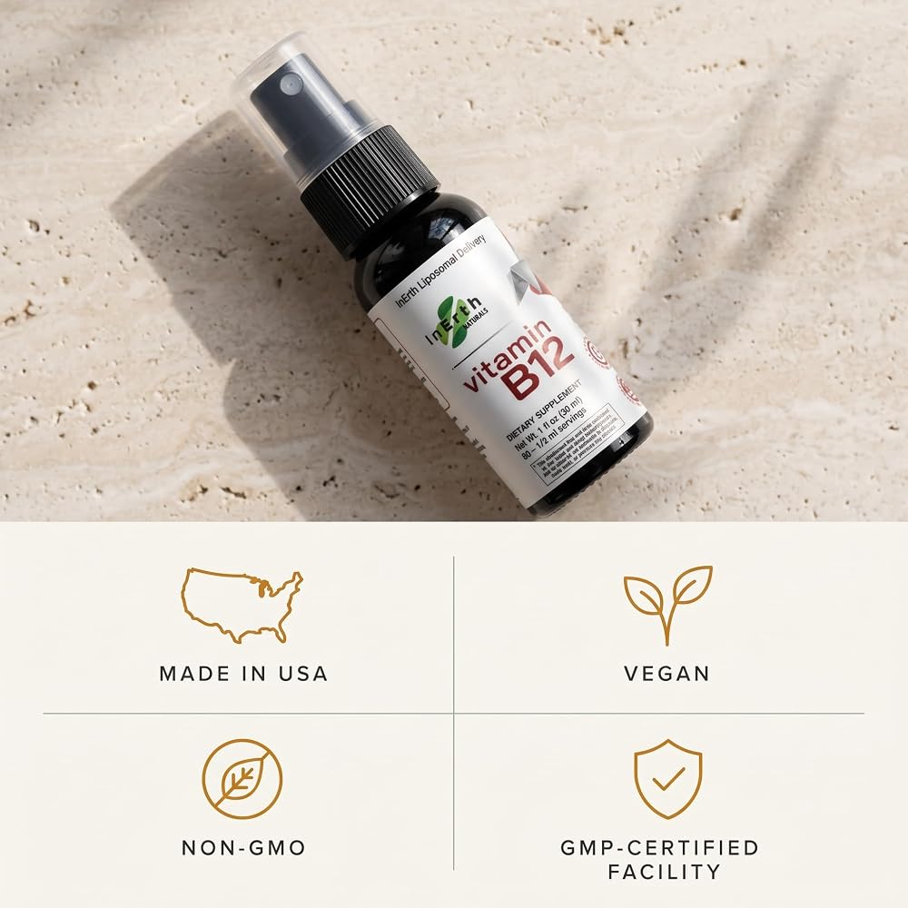 Inerth Naturals Liposomal B12 Spray 1000 mcg - 60 Day Supply - image 7