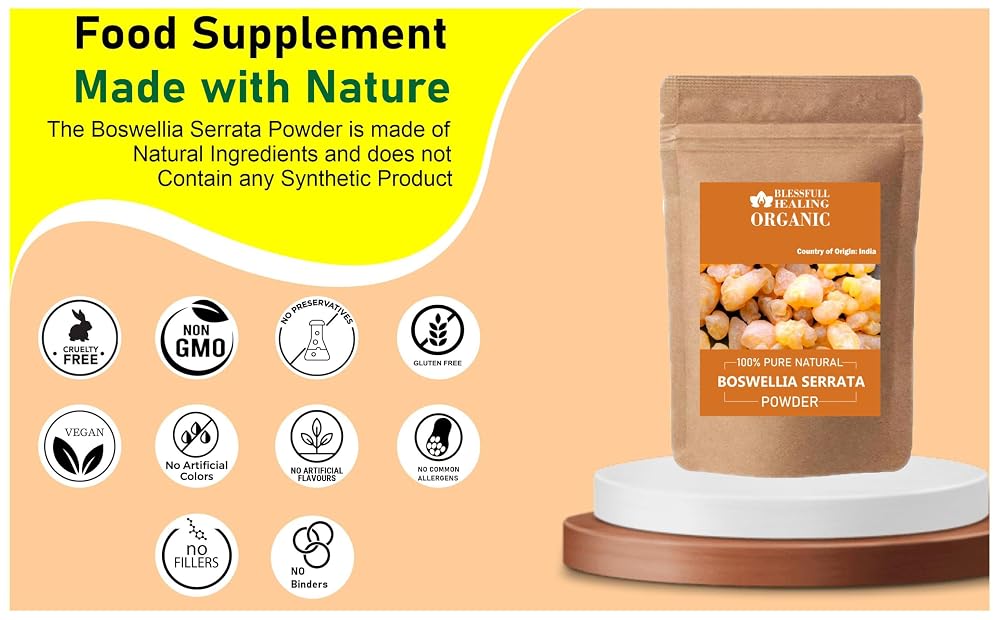 Blessfull Healing Organic Boswellia Serrata Powder 100% Pure Natural