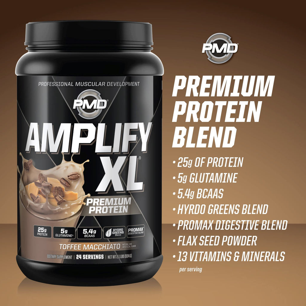 PMD Sports Amplify XL Whey Protein Hydro Greens Blend