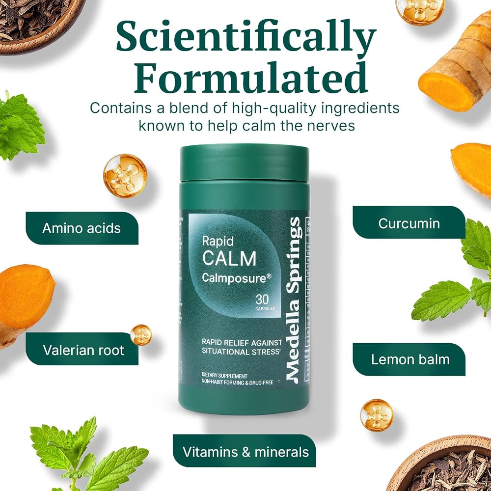 CALMPOSURE Anti Stress Supplement for Situational Stress - 60 Capsules - image 4