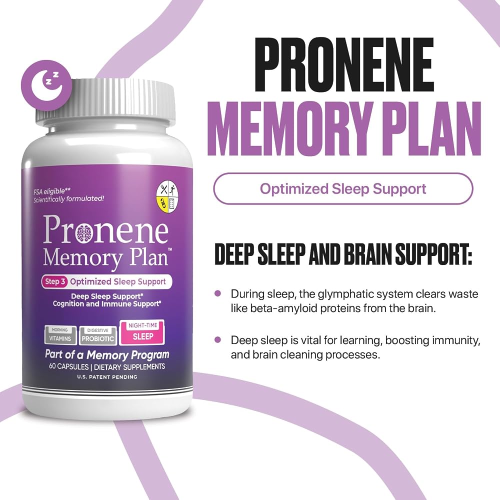 Pronene Memory Plan Sleep Support for Adults 50+ - 60 Capsules - image 2