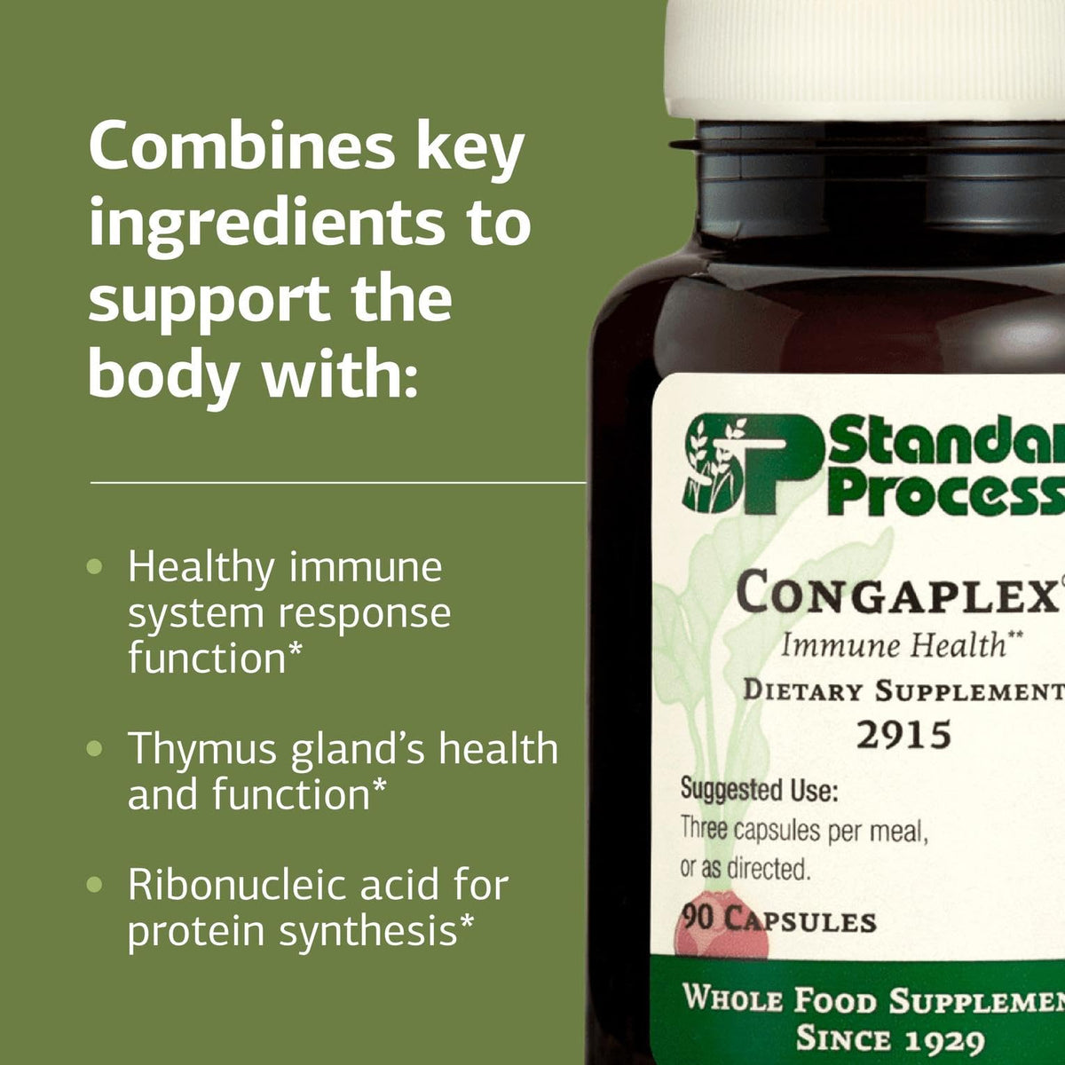 Standard Process Congaplex Immune & Thymus Support - 90 Capsules - image 4