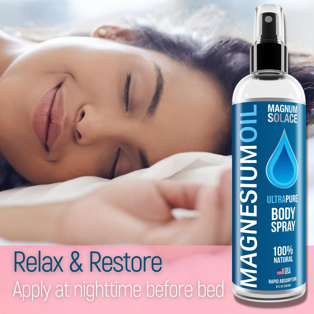 Magnum Solace Pure Magnesium Oil Spray - 100% Natural Magnesium Spray