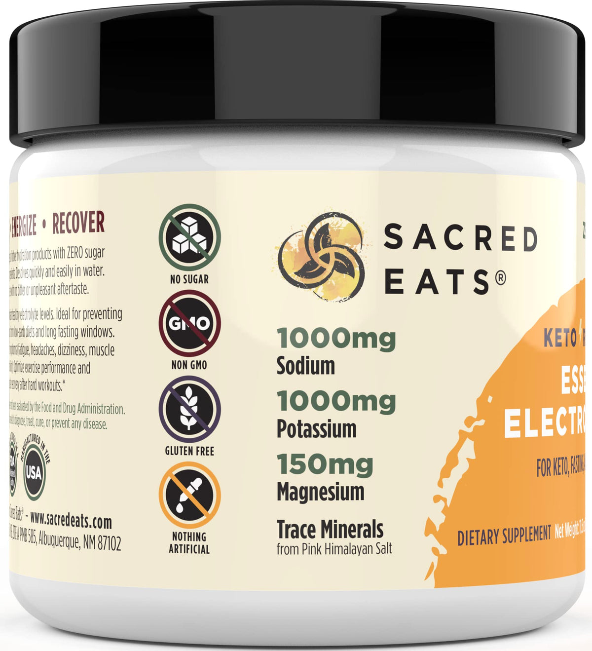Sacred Eats Sarcred Eats Keto Recharge Electrolytes