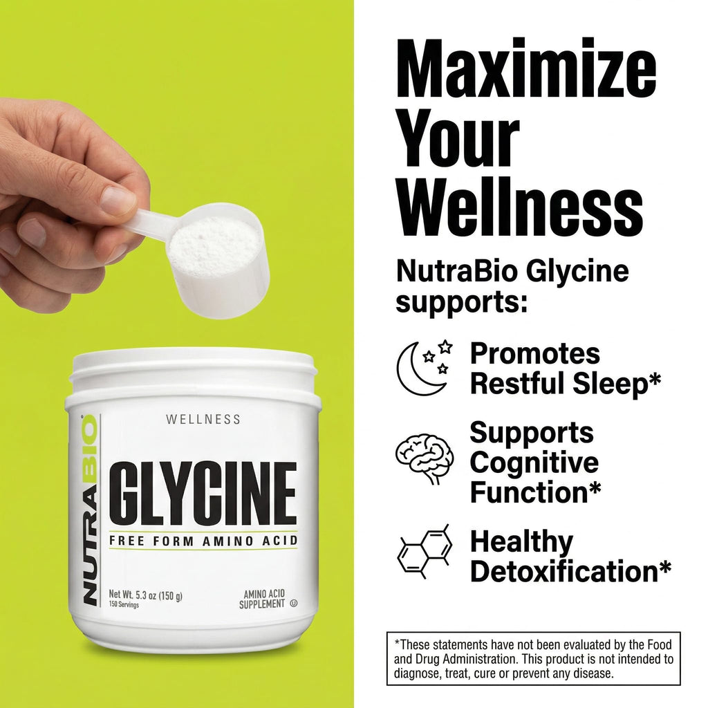 NutraBio Glycine Powder Amino Acid Supplement - 150g - image 3
