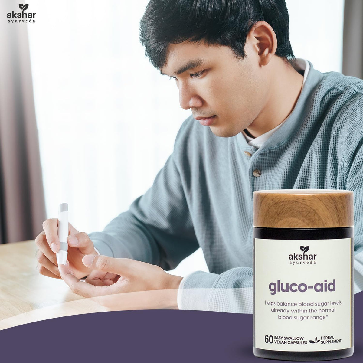 AKSHAR Ayurveda Gluco Support Herbal Supplement - 60 Capsules - image 9