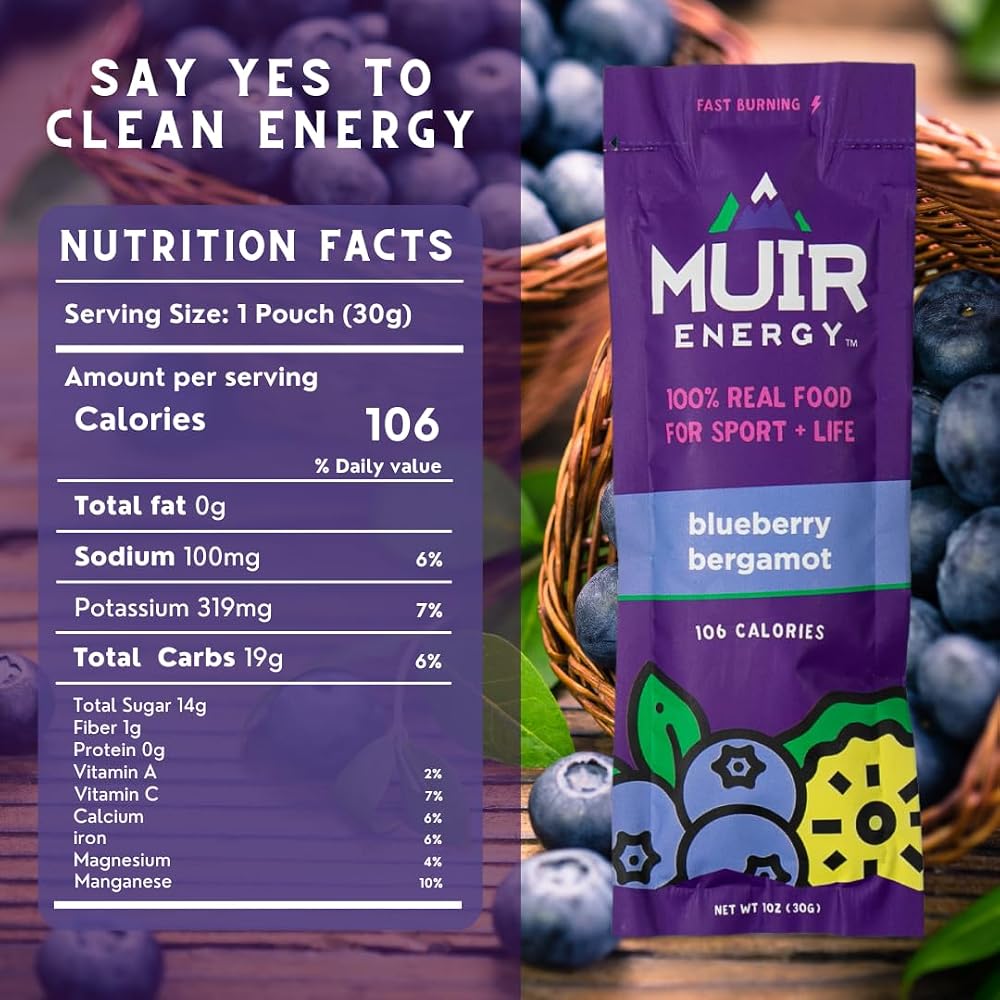 Muir Energy Blueberry Bergamot Real Food Energy Gel - 10 Count - image 8