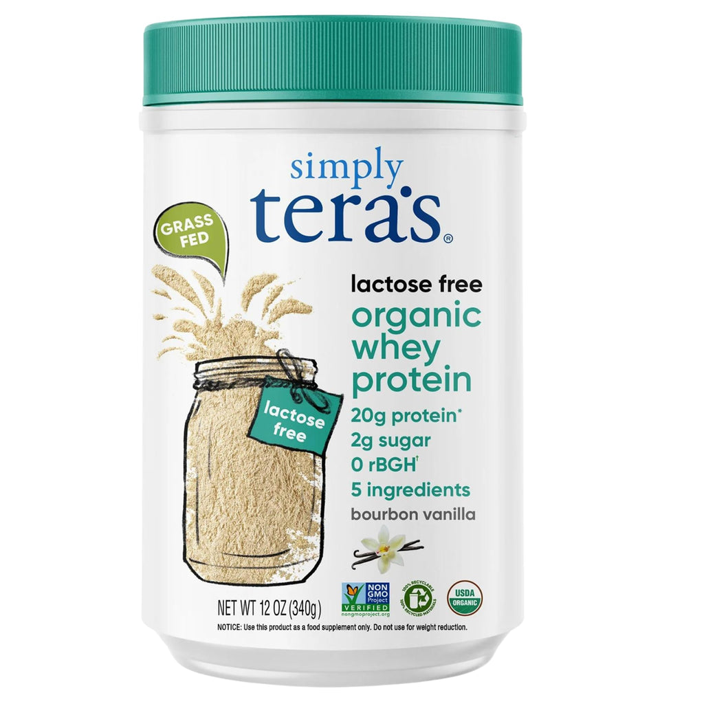 Simply Tera's Lactose Free Organic Whey Protein Bourbon Vanilla - 12 Oz