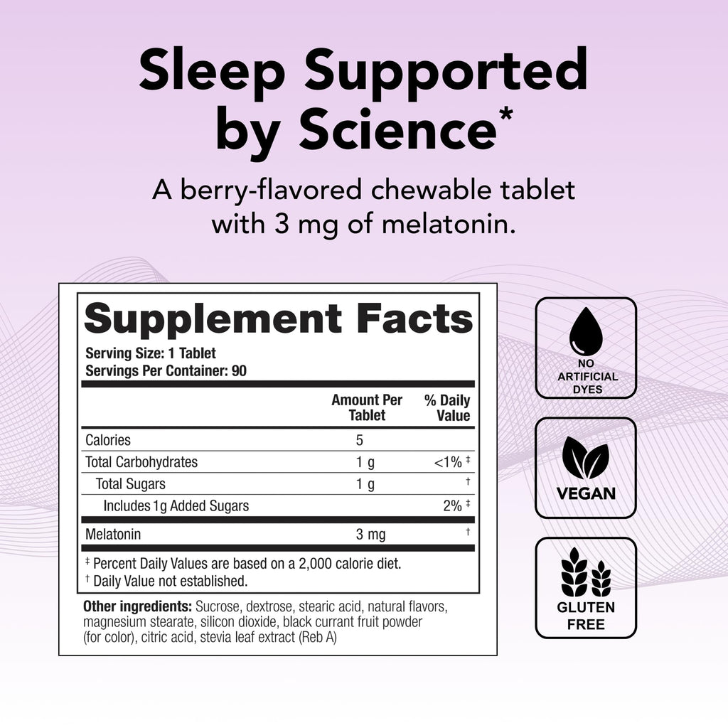 Theralogix Theratonin Melatonin 3 mg Sleep Support - 90 Tablets - image 2