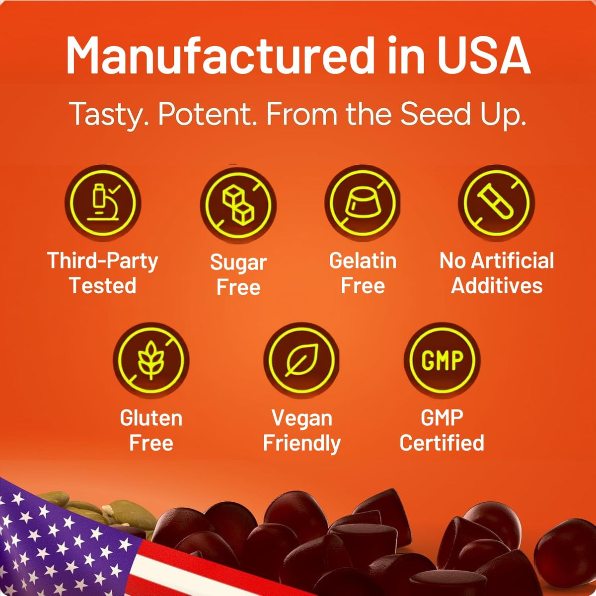 Purify Life Sugar-Free Pumpkin Seed Gummies for Hair & Skin - 60 Count - image 3