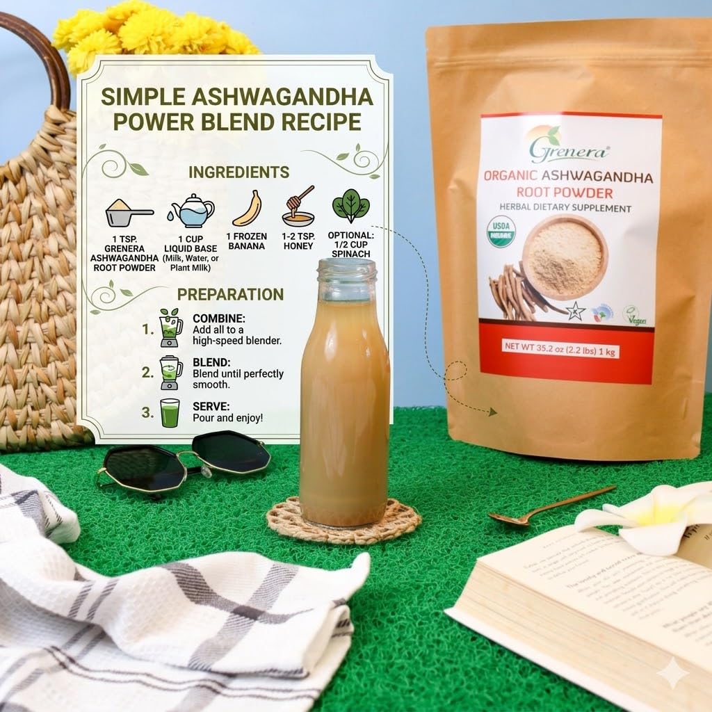 Grenera Organic Ashwagandha Root Powder - 1 kg - image 2