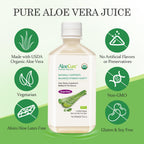 AloeCure Pure USDA Organic Aloe Vera Juice Supplement in Grape Flavor