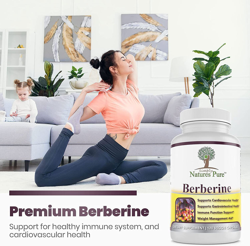 Simply Natures Pure Premium Berberine HCl 500mg - 120 Capsules