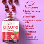 Fleamart Potassium Magnesium Gummies High Absorption Magnesium