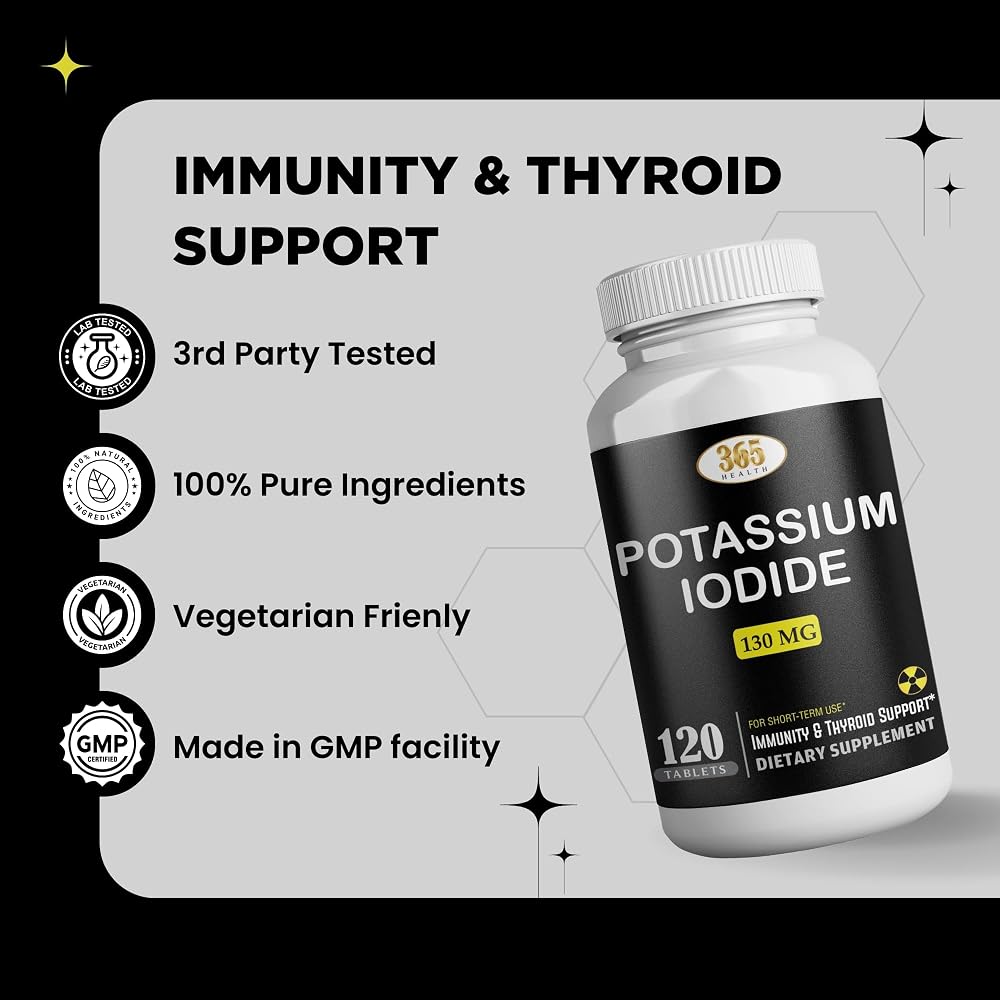 HEALTH LFE Potassium Iodide 130 mg Tablets - 120 Count - image 10