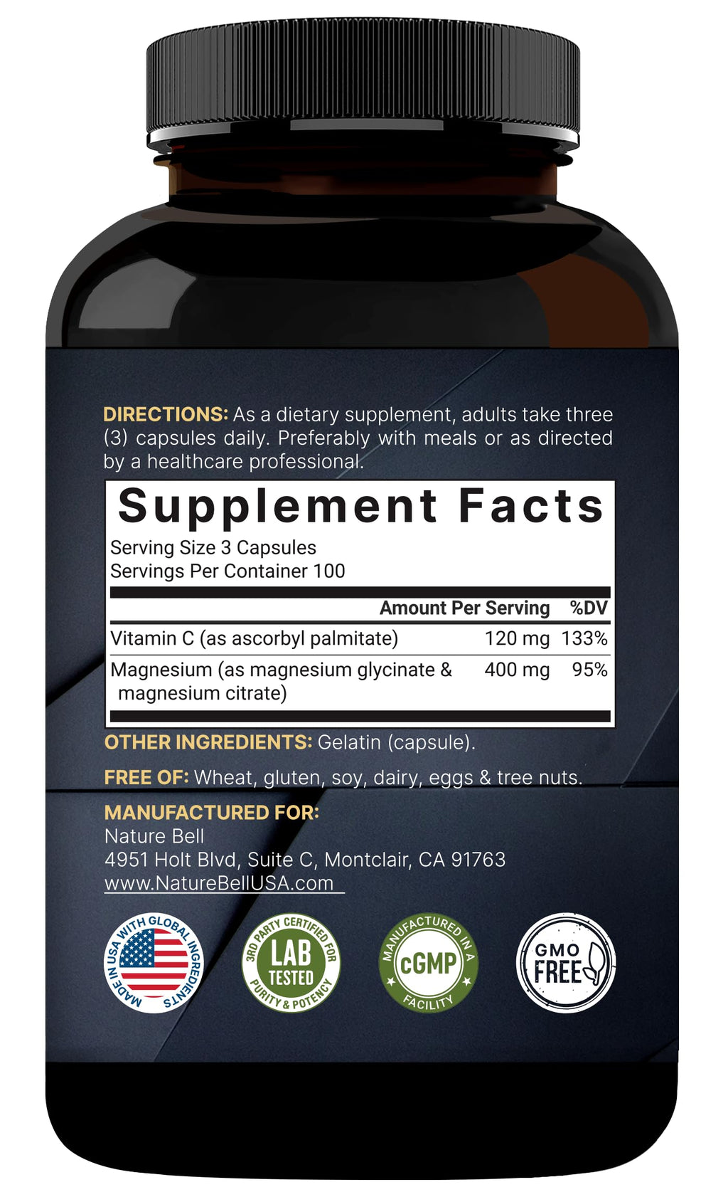 NatureBell Magnesium Complex 400mg - 300 Capsules - image 7