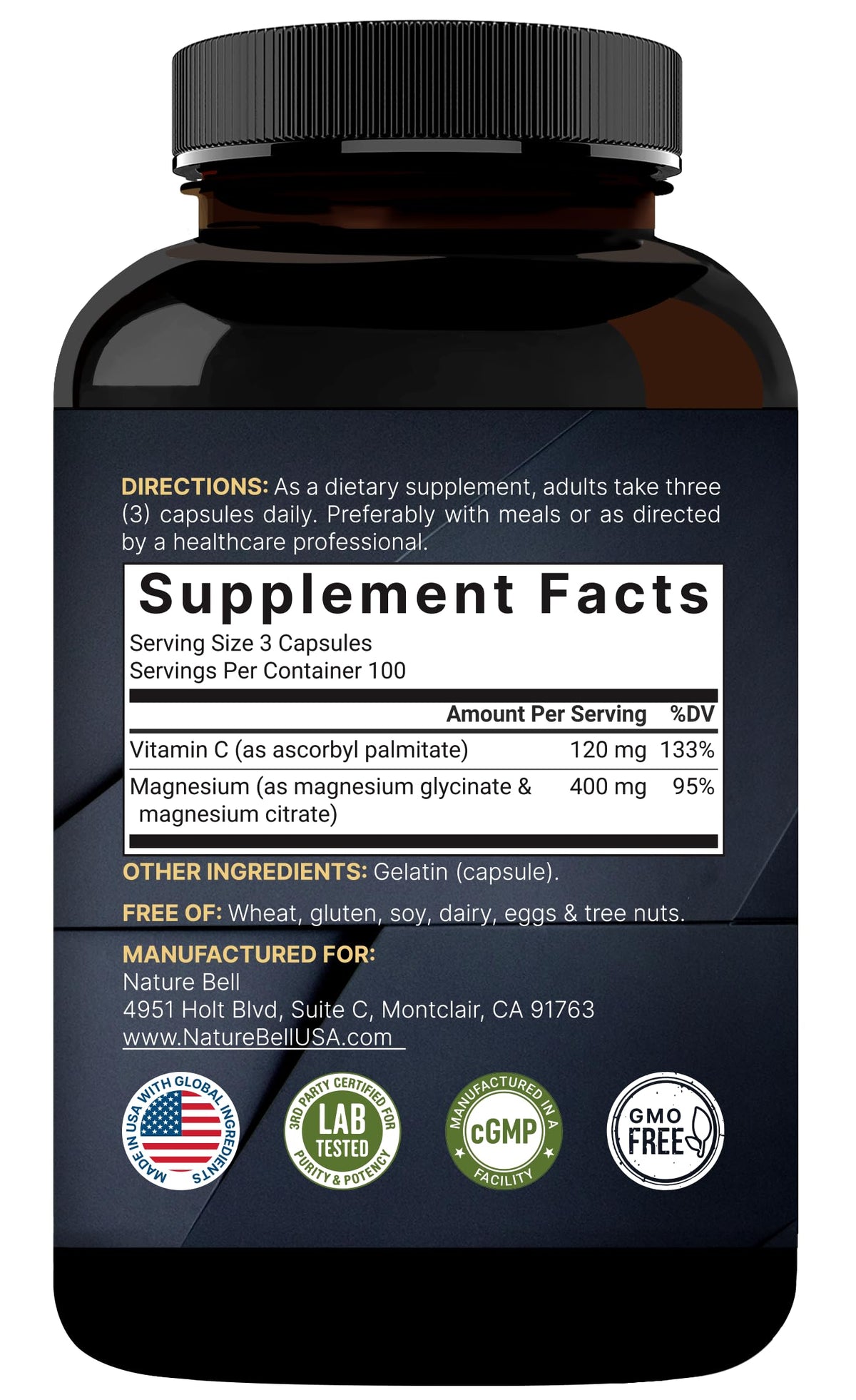 NatureBell Magnesium Complex 400mg - 300 Capsules - image 7