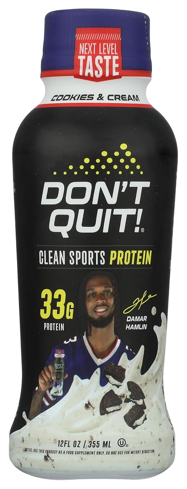 DON'T Quit Clean Sports Protein Shake Cookies & Cream - 12 Pack